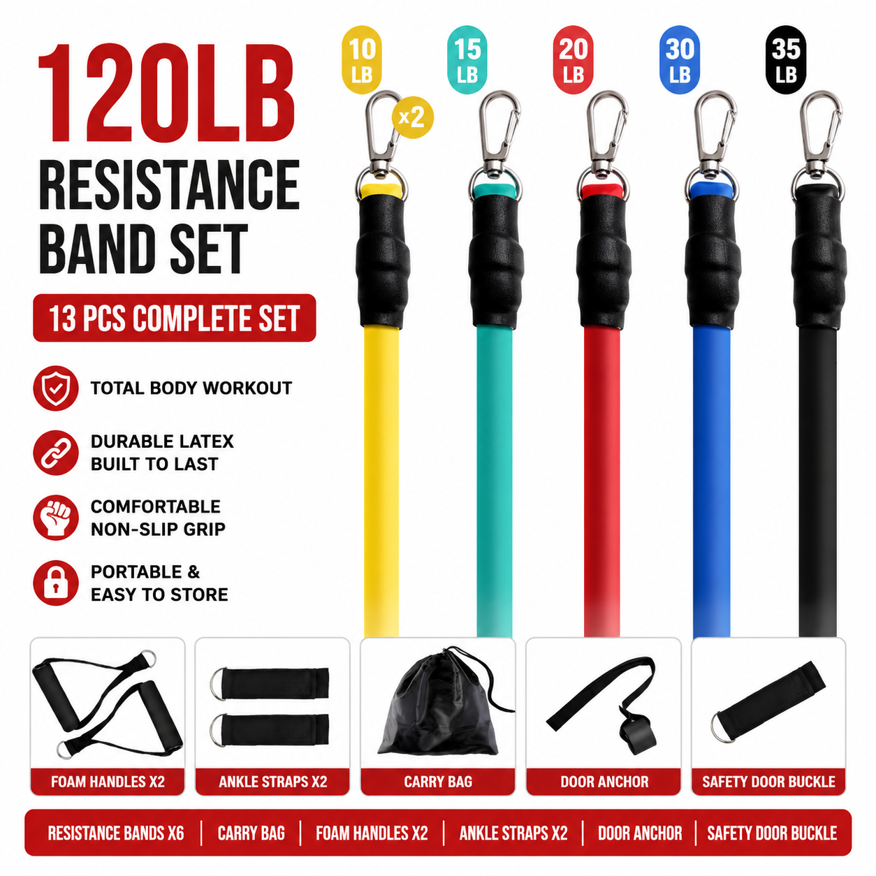 Resistance Bands Set with Handles(upsell)