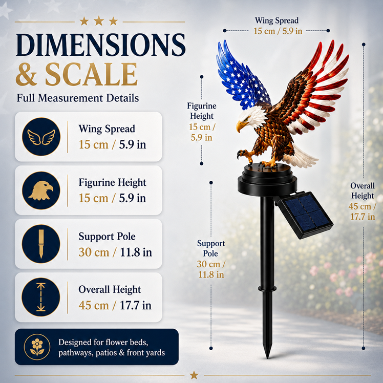 korakio® 🦅Solar Eagle Garden Light – The Patriotic Outdoor Decoration Every American Home Needs