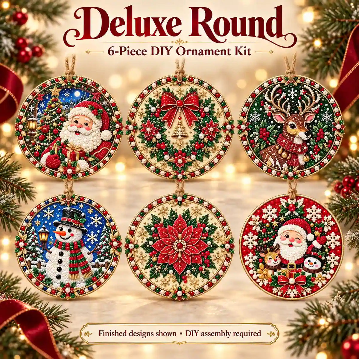 KORAKIO®🎨🖊️🎅DIY Christmas Diamond Art Ornament Kit