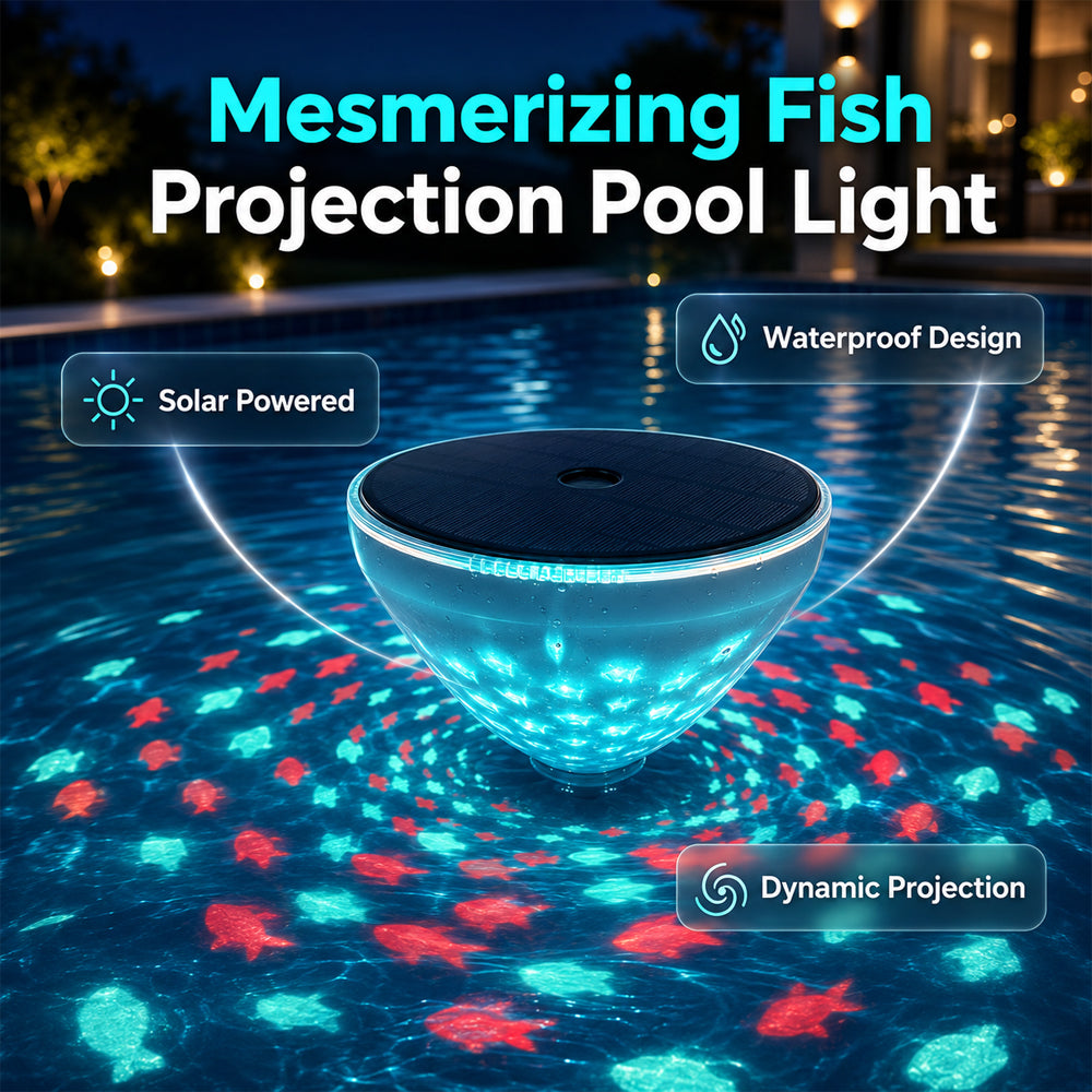 korakio® 🐟Solar Floating Pool Light – Floating Fish Glow for Magical Pool Nights