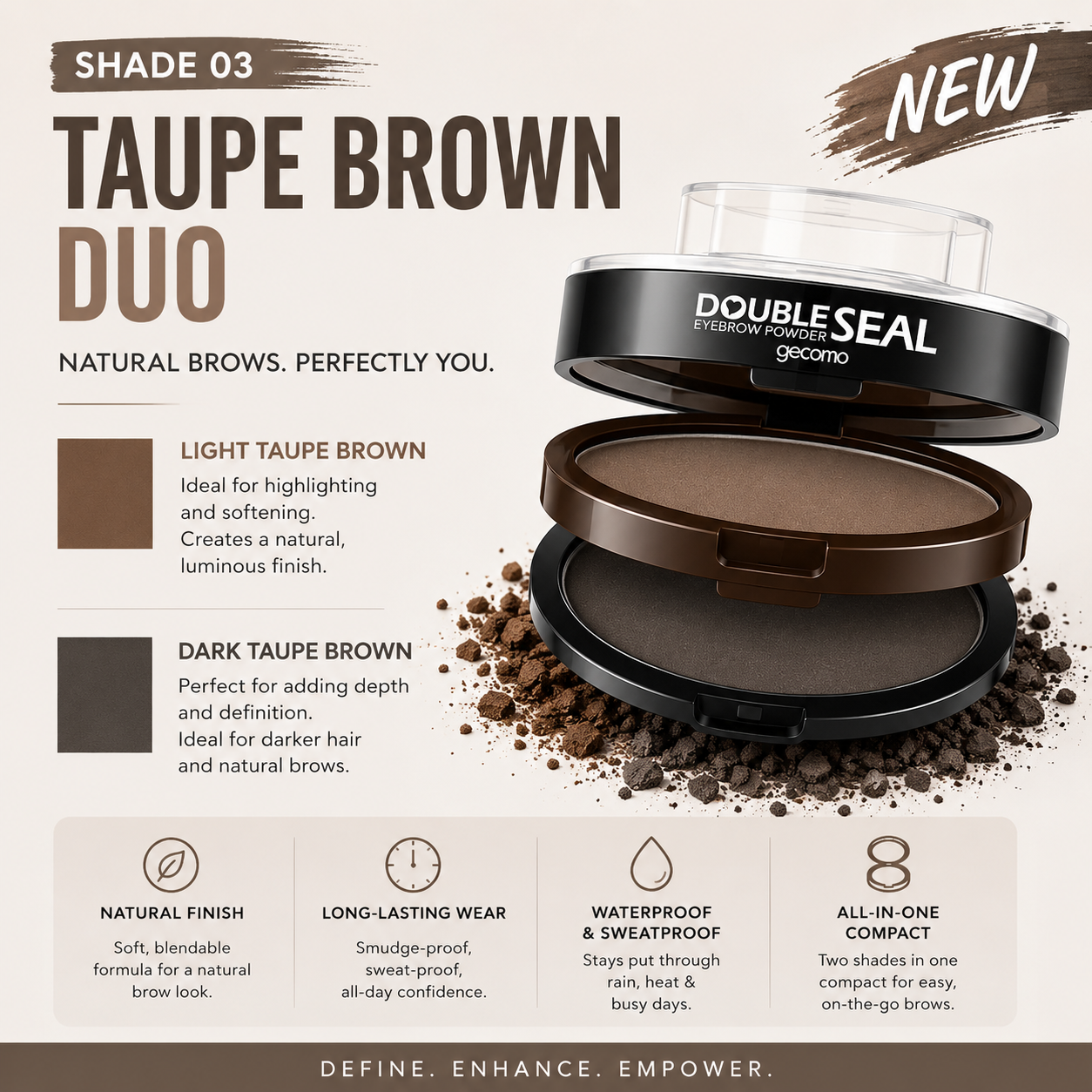 korakio® Double-Layer Instant Brow Stamp Kit