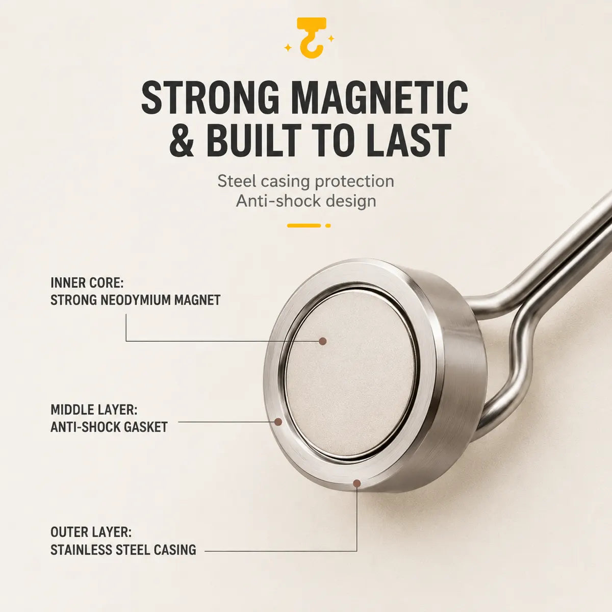 korakio® 🧲Heavy Duty Swivel Magnetic Hooks – Instant Storage Without Drilling