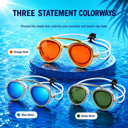korakio® Retro Premium Swim Goggles – Clear Vision Underwater