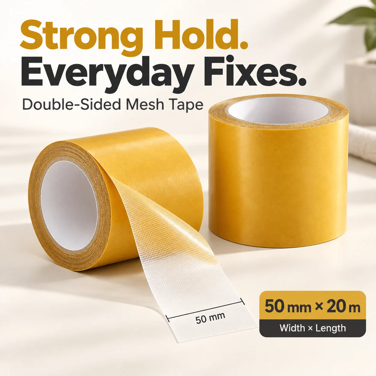 KORAKIO®⭐MeshHold Double-Sided Mesh Tape