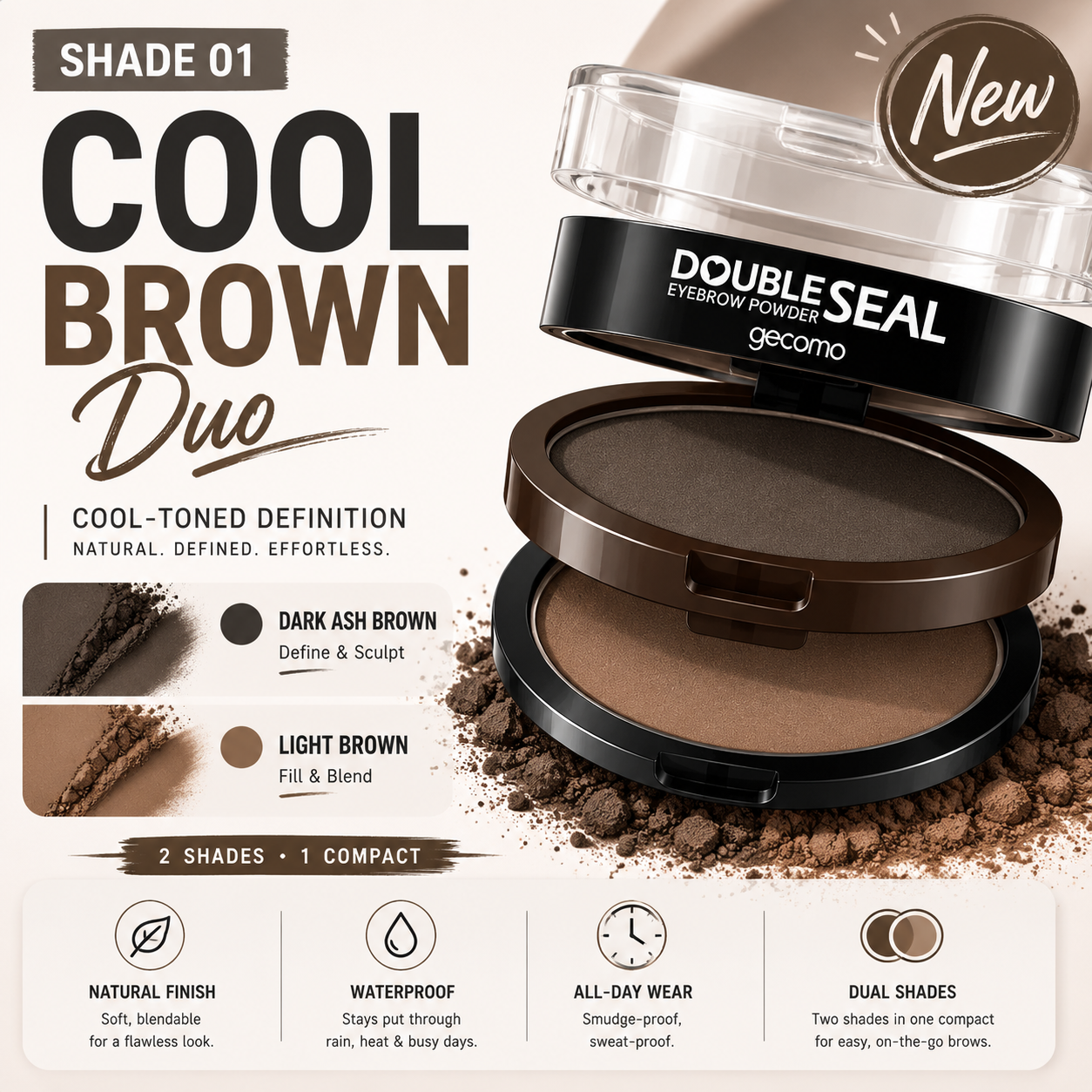 korakio® Double-Layer Instant Brow Stamp Kit