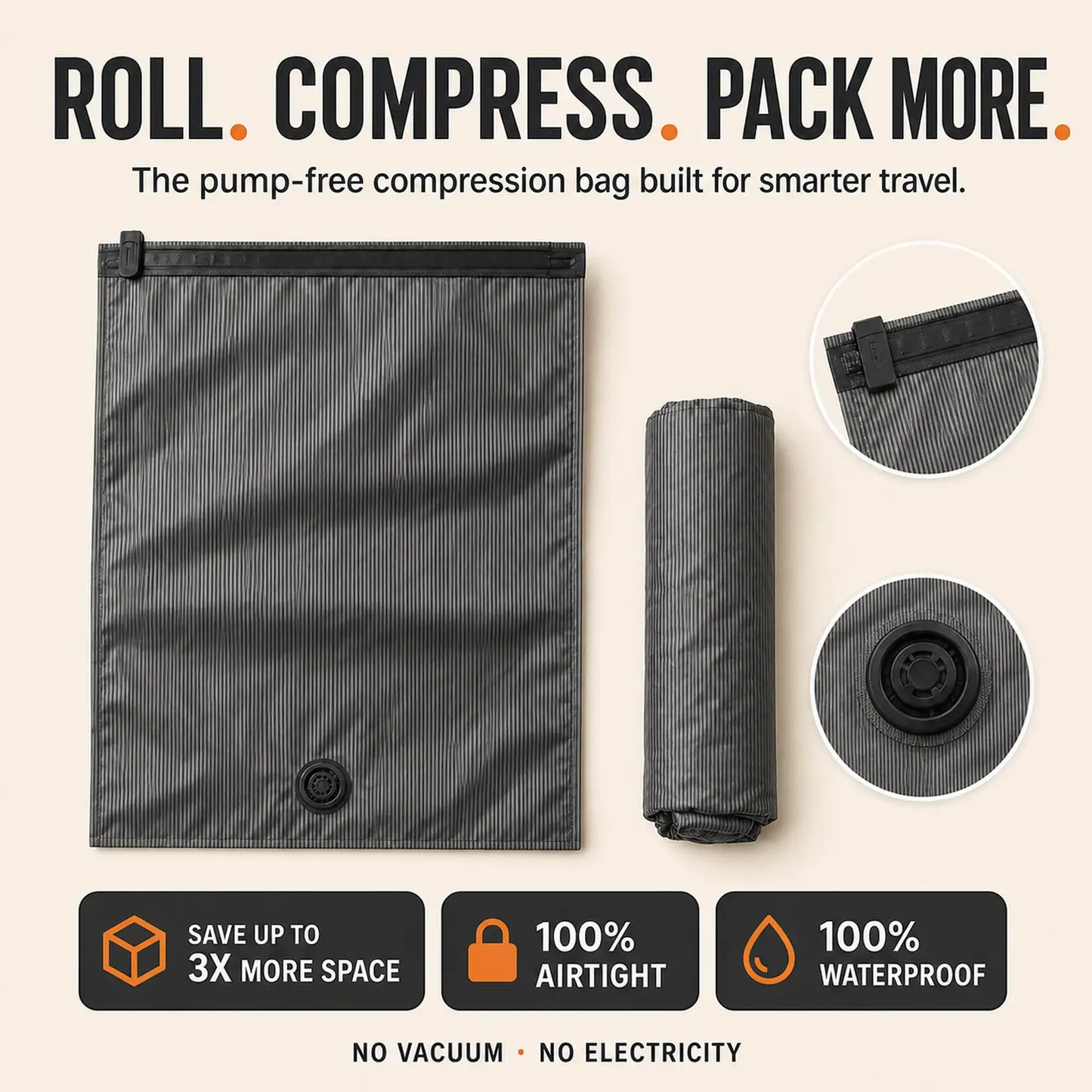 KORAKIO® 🧳Roll-Up Space Saver Travel Bags