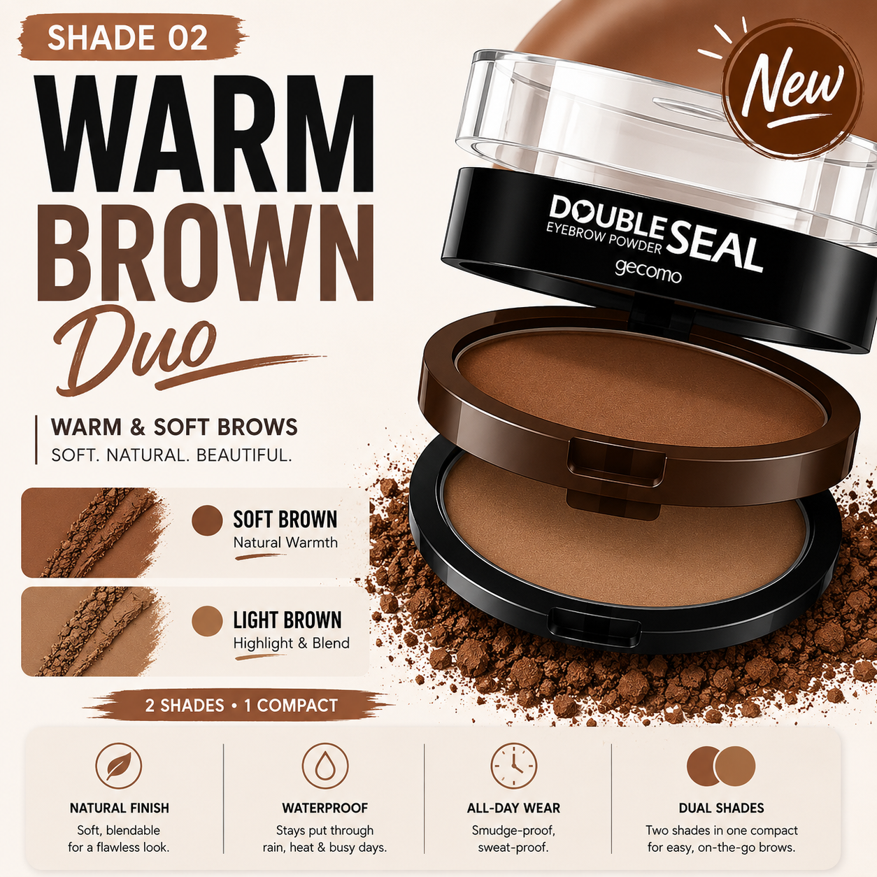 korakio® Double-Layer Instant Brow Stamp Kit