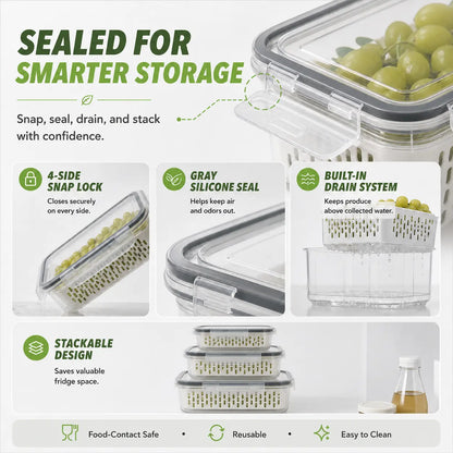 🥬🔒 FreshLock Produce Keeper Set