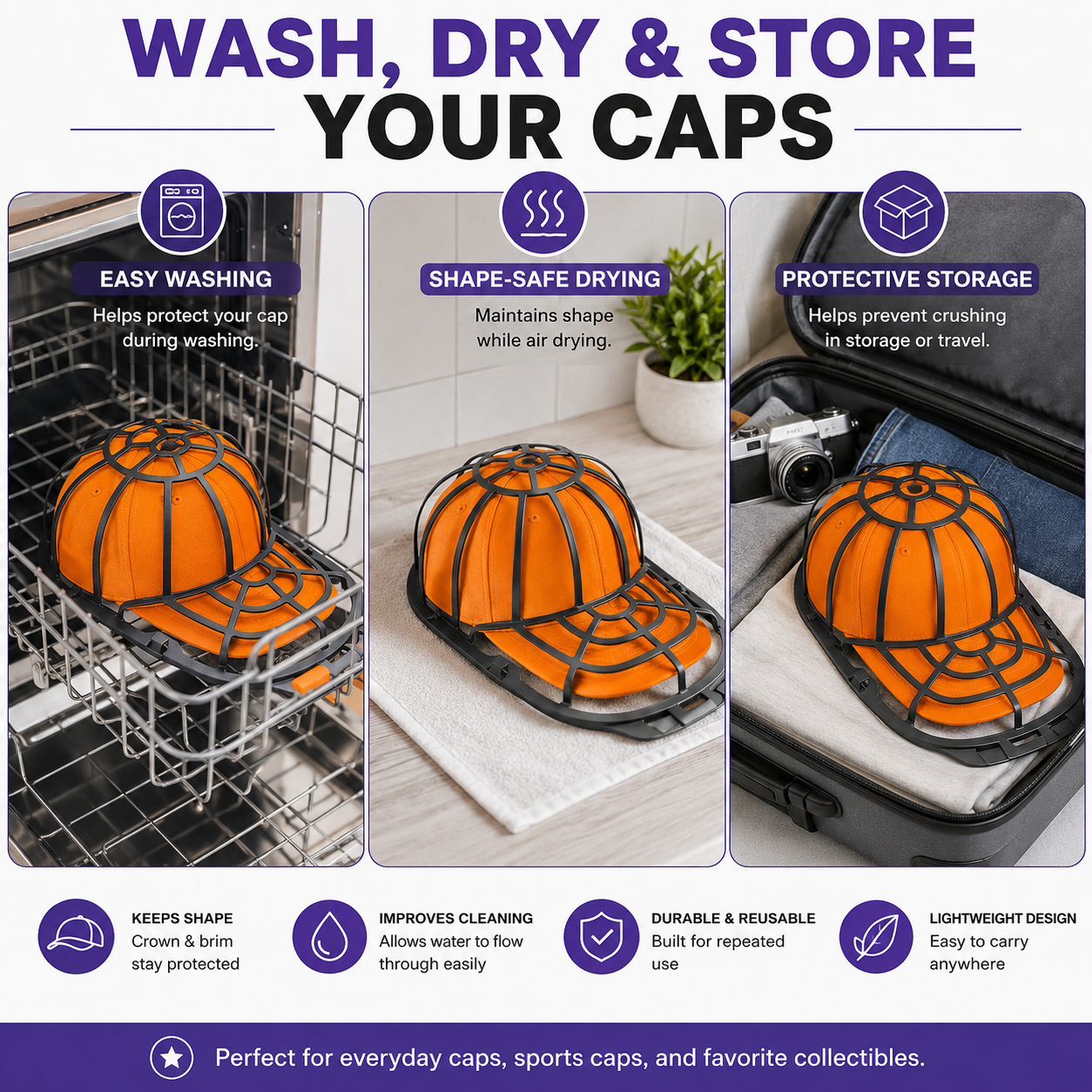 korakio® 🧢 Wash Your Hats Without Losing Their Shape
