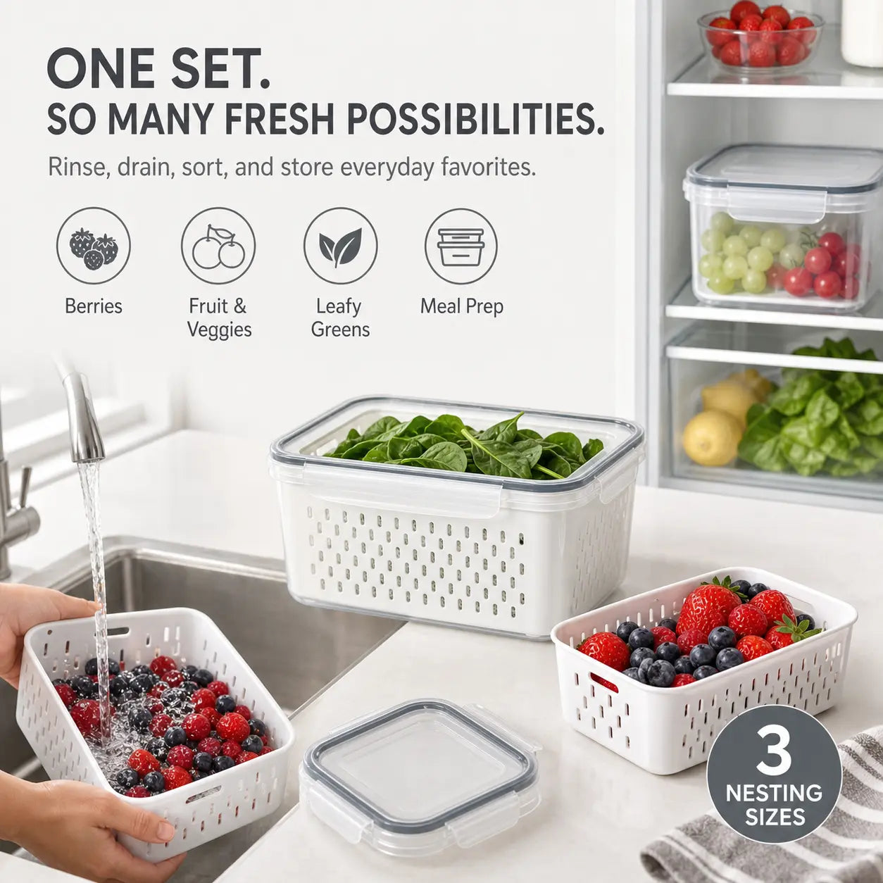 🥬🔒 FreshLock Produce Keeper Set