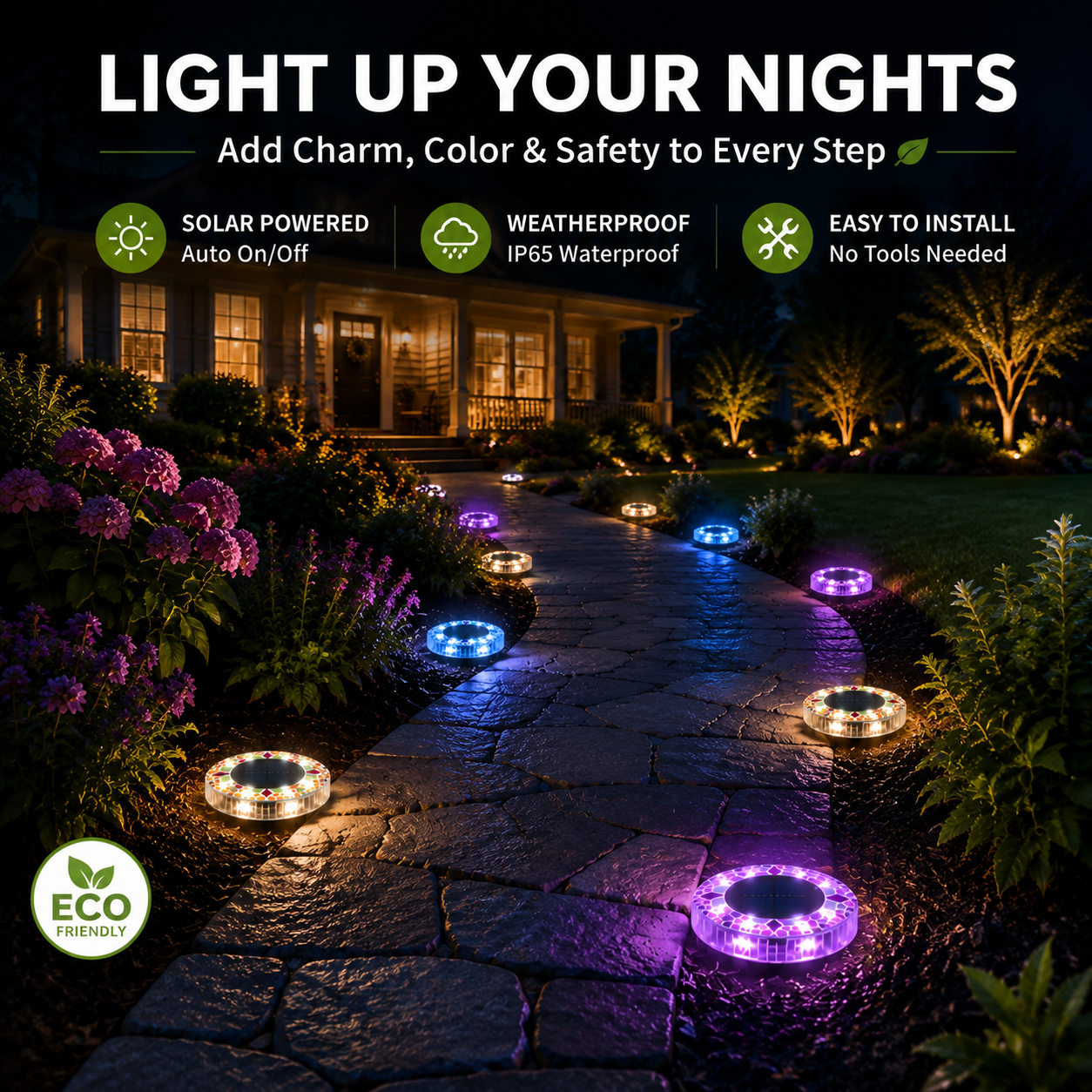 korakio®Solar Outdoor Mosaic Disk Lights🔹🔸