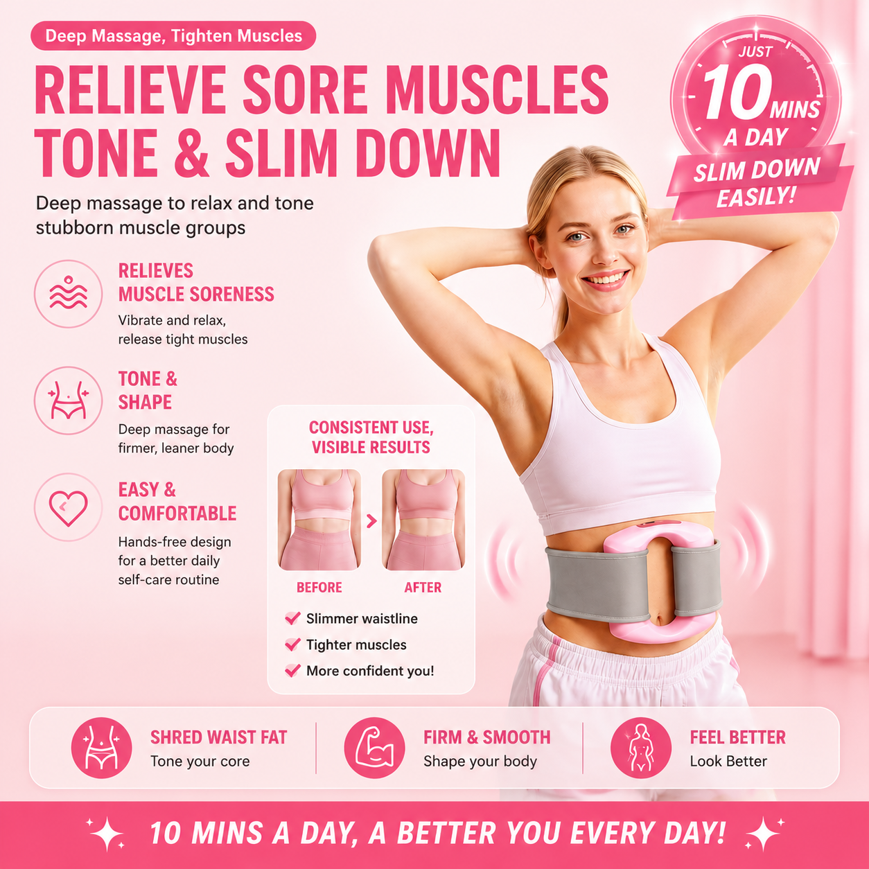 korakio® Innovative Shape Handheld Massage Gun