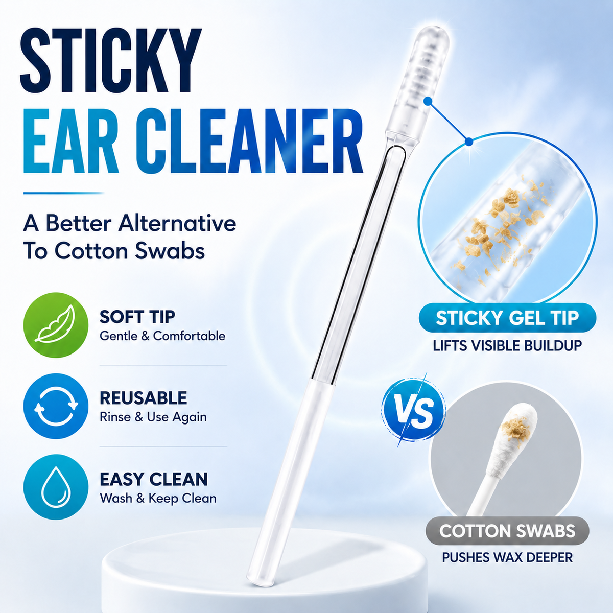 🆙🪄 Viral Sticky Ear Cleaner