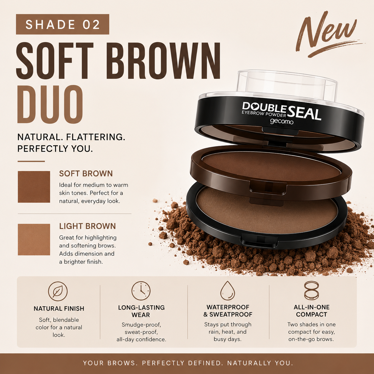 korakio® Double-Layer Instant Brow Stamp Kit