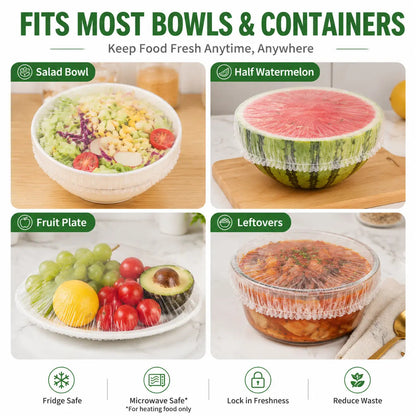 KORAKIO® 🔥 100PCS Disposable Stretch Food Covers for Bowls & Plates