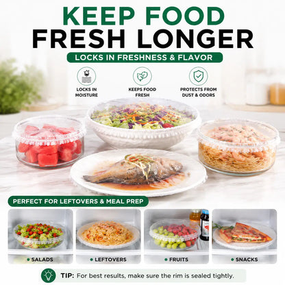 KORAKIO® 🔥 100PCS Disposable Stretch Food Covers for Bowls & Plates