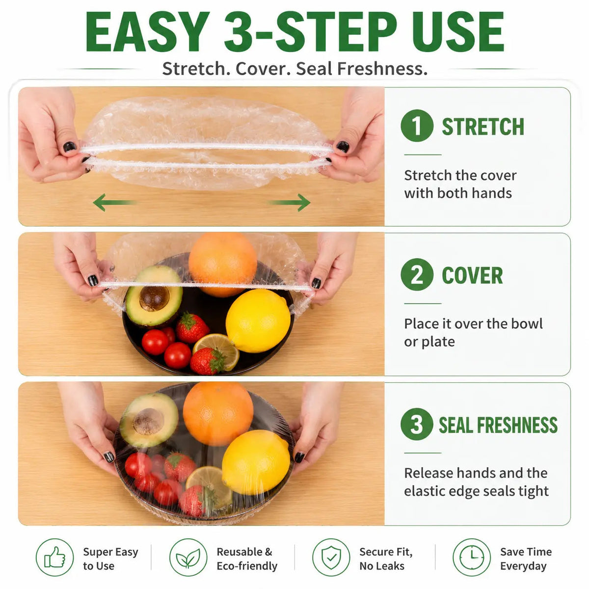 KORAKIO® 🔥 100PCS Disposable Stretch Food Covers for Bowls & Plates