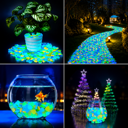 korakio®✨ 200PCS Colorful Glow-in-the-Dark Garden Stones for Magical Night Paths