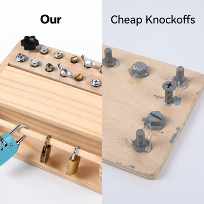 KORAKIO® 🪛 Montessori Screwdriver Board – Hands-On Learning Toy for Kids