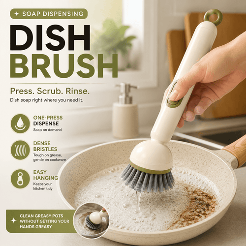 KORAKIO® 🫧2-in-1 Soap Dispensing Dish Brush