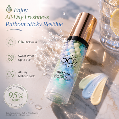 korakio®✨3-in-1 Color-Correcting SPF 50 Primer – Hydrating, Oil-Control & Tone-Perfecting Makeup Base