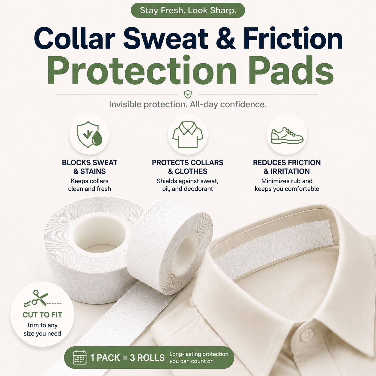korakio® 👔 Collar Sweat & Friction Protection Pads（副本）