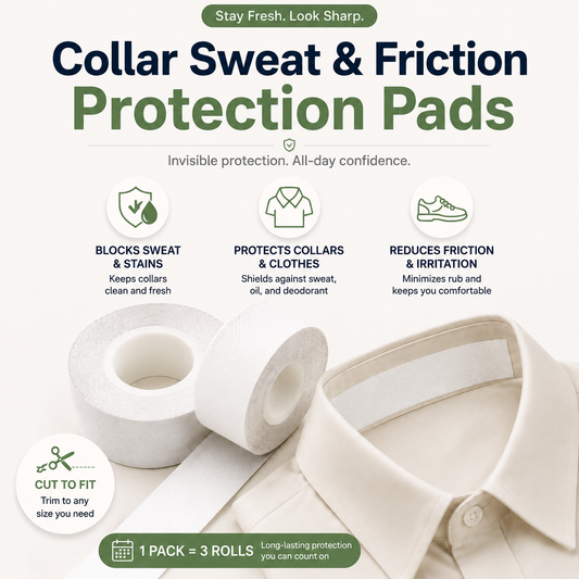 korakio® 👔 Collar Sweat & Friction Protection Pads