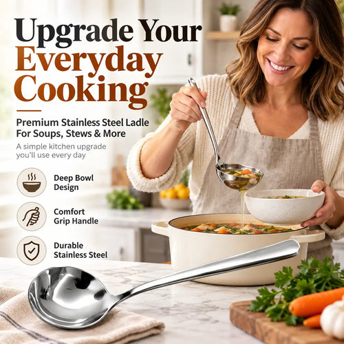 🆙 Premium  Stainless Steel Soup Ladle