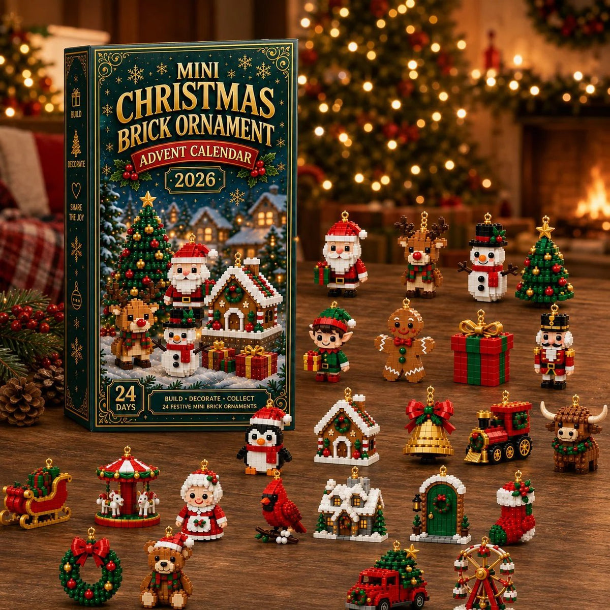 KORAKIO® 🎄 24-Piece Christmas Ornament Set – Festive Mini Hanging Decorations