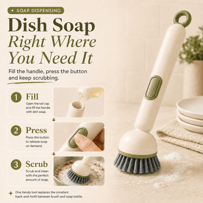 KORAKIO® 🫧2-in-1 Soap Dispensing Dish Brush