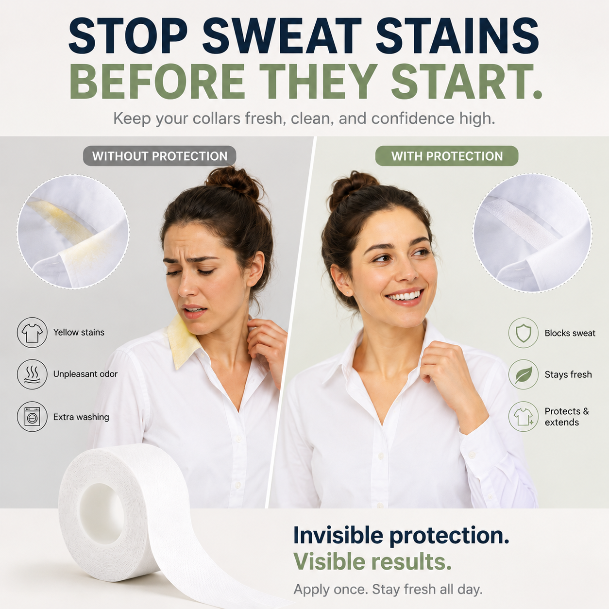 korakio® 👔 Collar Sweat & Friction Protection Pads（副本）