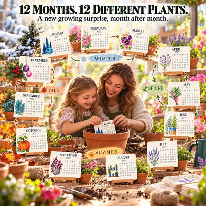 KORAKIO® 🌱🗓️ Eco-Friendly Plantable “Growing Joy” Seed Calendar 2027