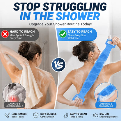KORAKIO® 🛁🔄 Long Reach Silicone Back Scrubber
