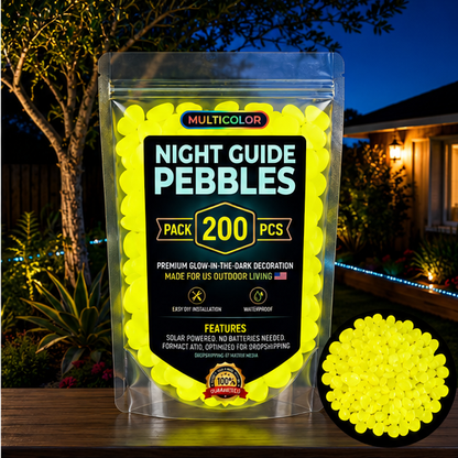 korakio®✨ 200PCS Colorful Glow-in-the-Dark Garden Stones for Magical Night Paths