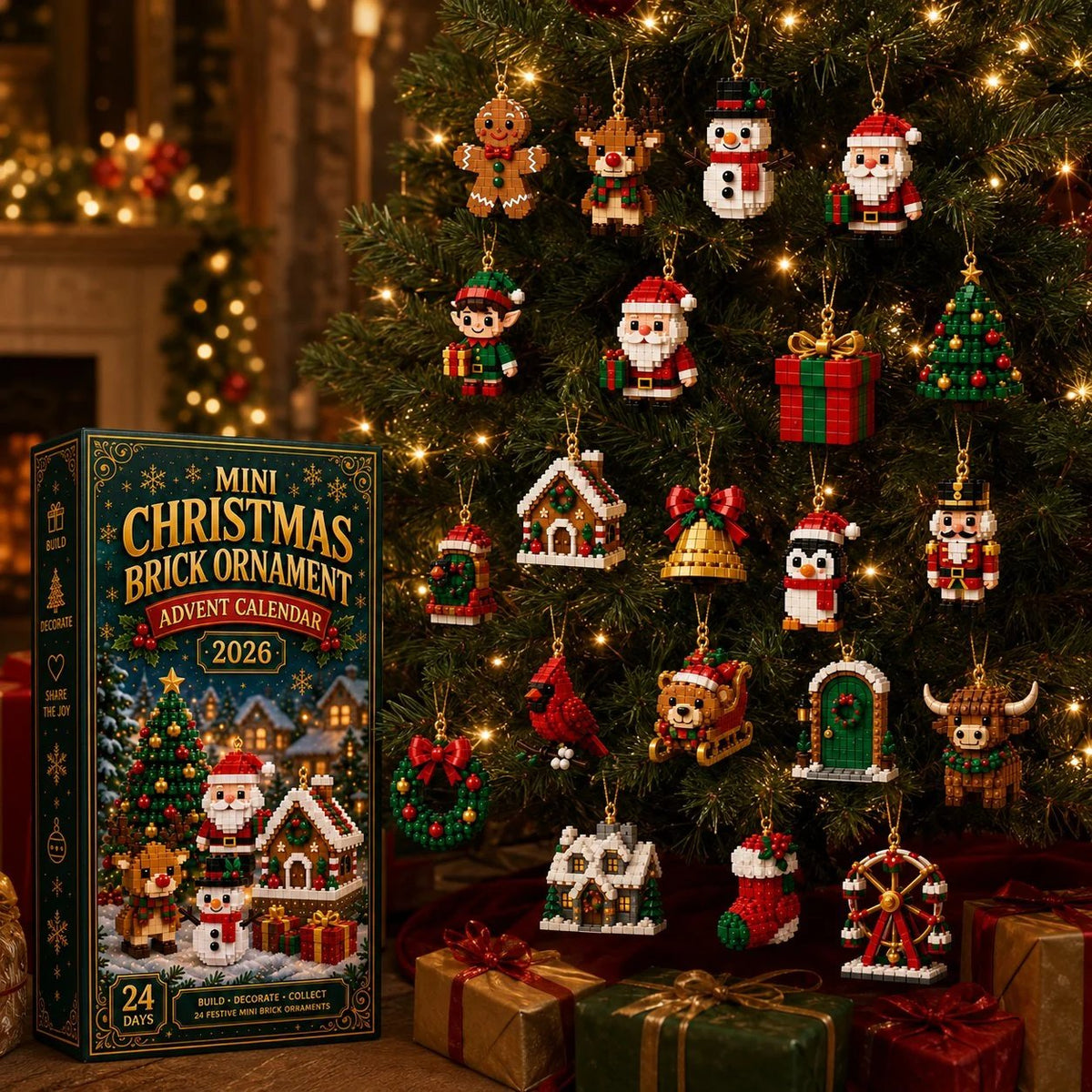 KORAKIO® 🎄 24-Piece Christmas Ornament Set – Festive Mini Hanging Decorations