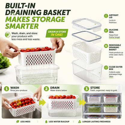 KORAKIO® 🥬🍓 FreshBox 3-in-1 Produce Keeper