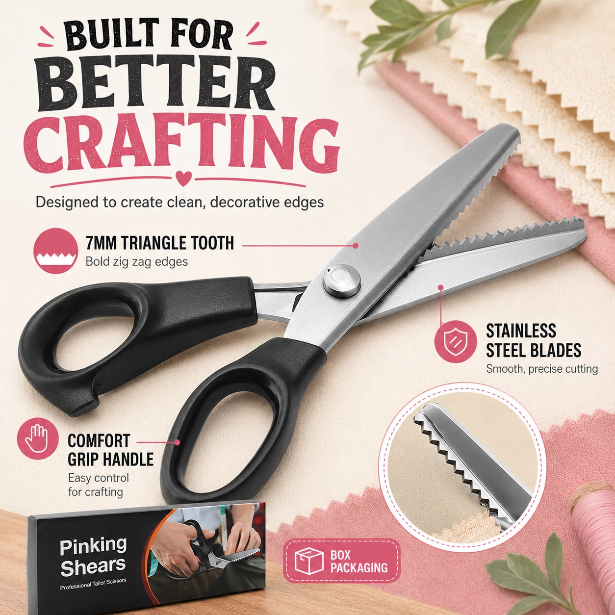 ✂️Triangle Tooth Pinking Shears