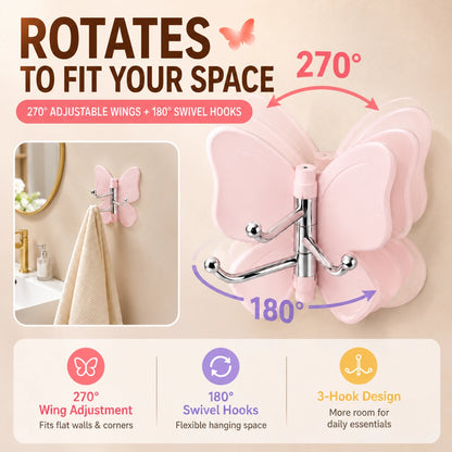 KORAKIO® 🦋🪝 Butterfly 270° Rotating Wall Organizer