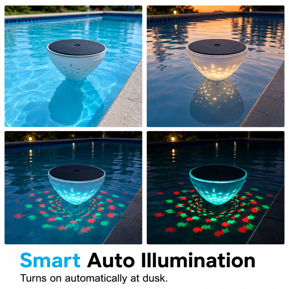 korakio® 🐟Solar Floating Pool Light – Floating Fish Glow for Magical Pool Nights