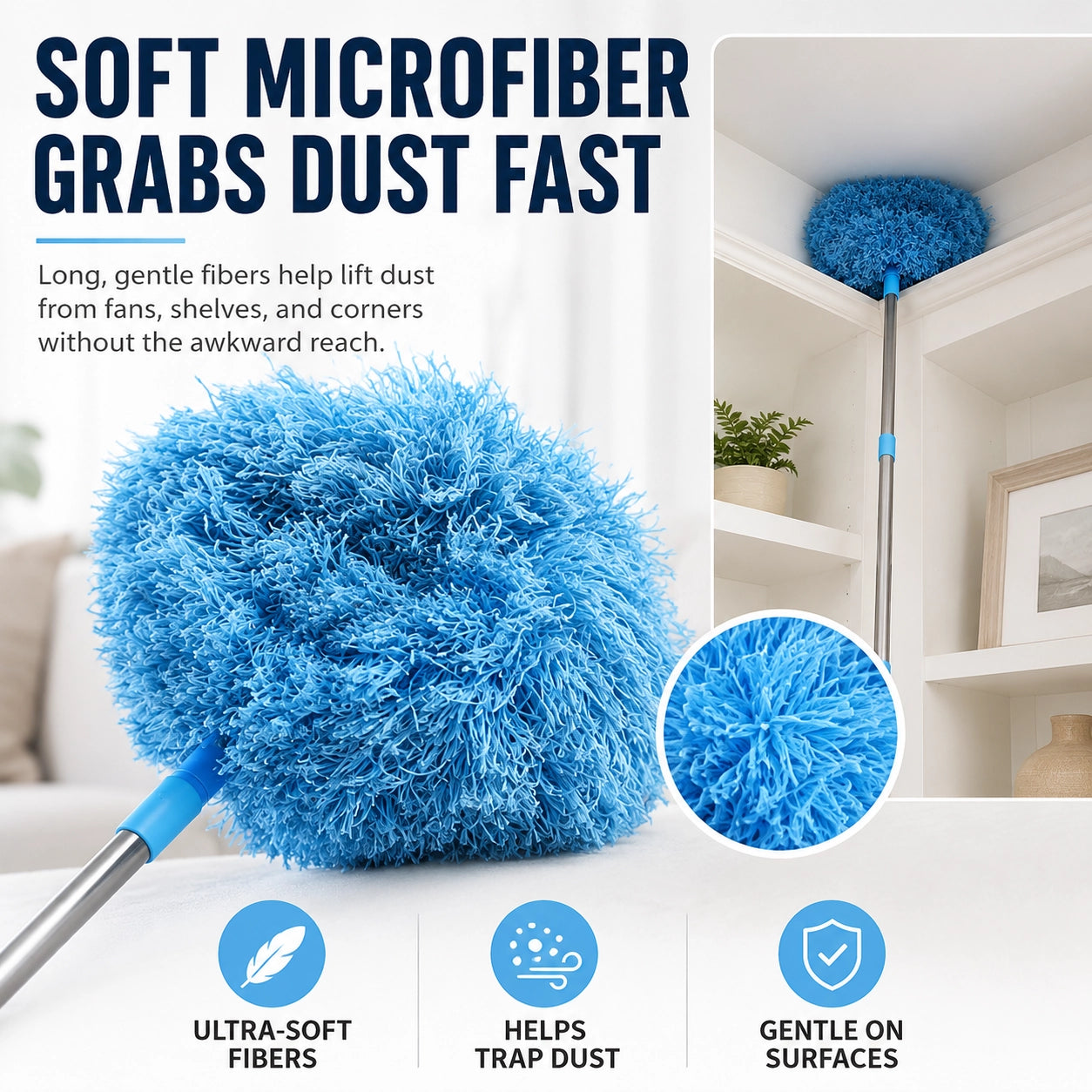 korakio® 🧹↕️ Extendable Microfiber Duster