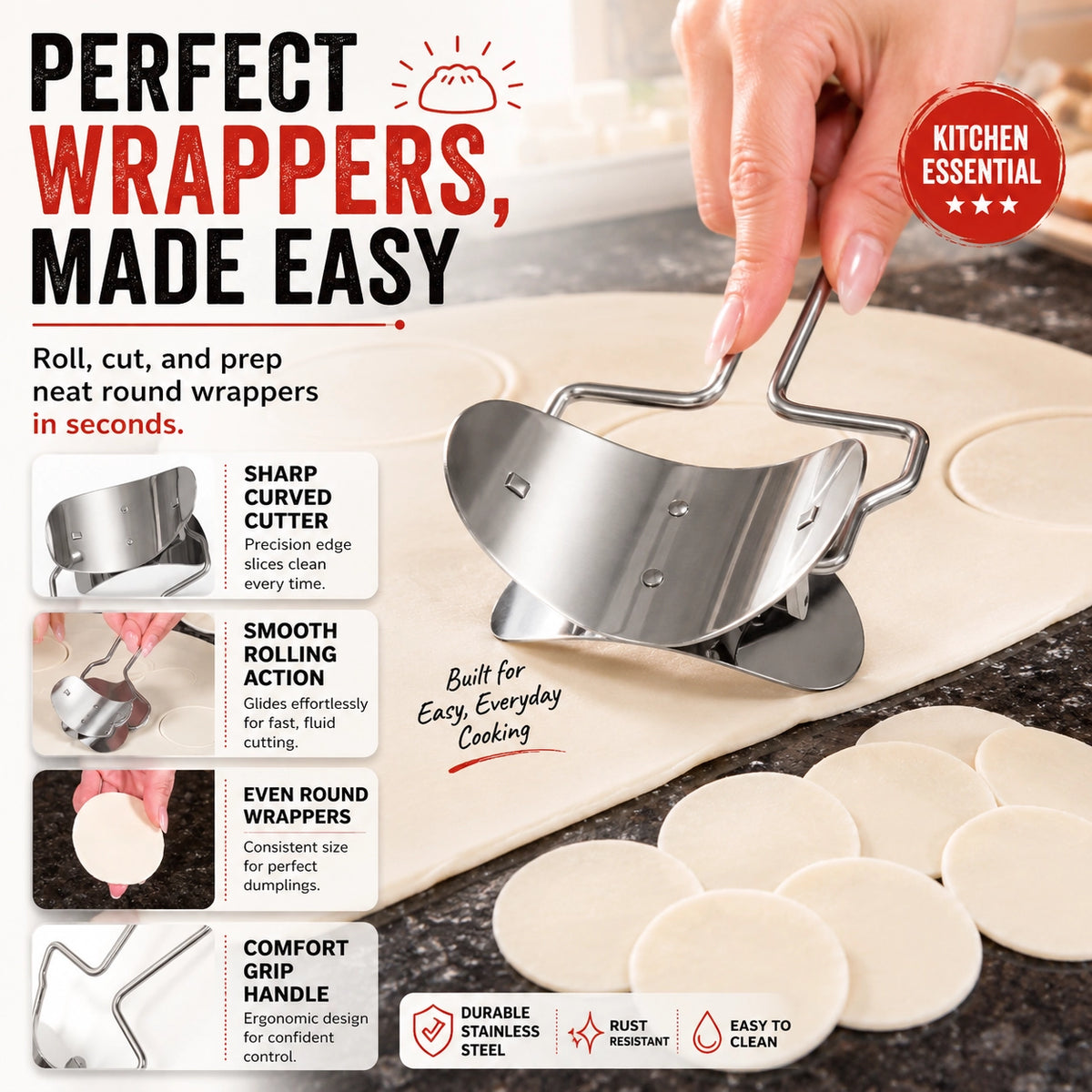 KORAKIO®👩‍🍳 🥟 Stainless Steel Dumpling Maker Set