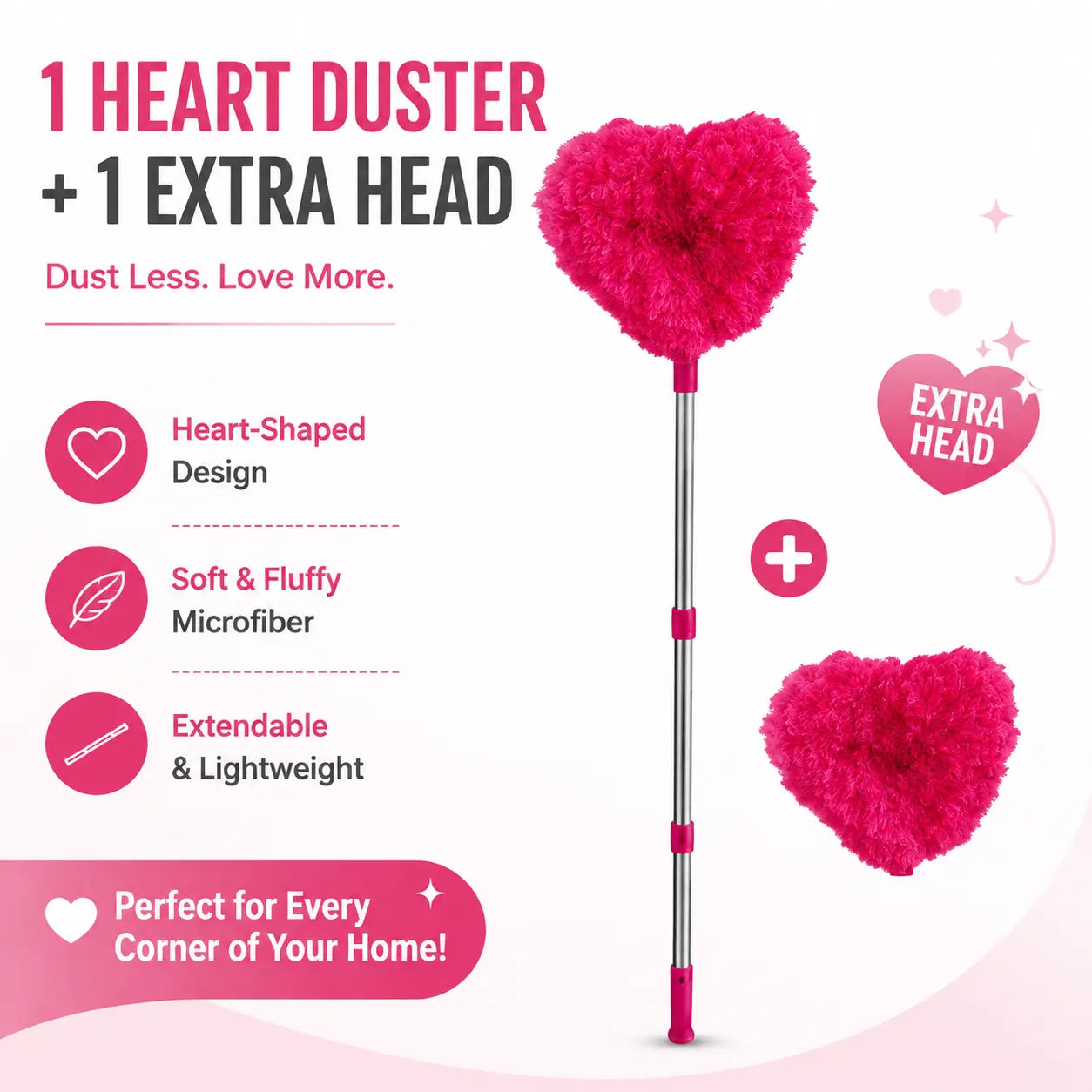 🧹↕️ Extendable Microfiber Duster