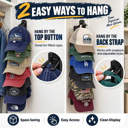 KORAKIO® 🧢 Wall Mounted Hat Organizer