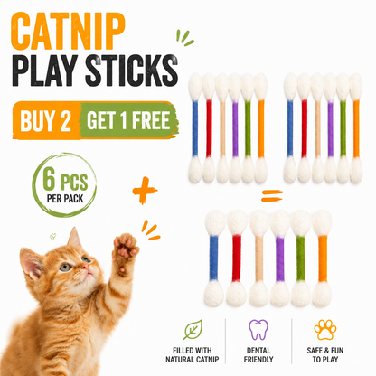 korakio® 🐱🍃 Giant Q-Tip Catnip Kicker Toy