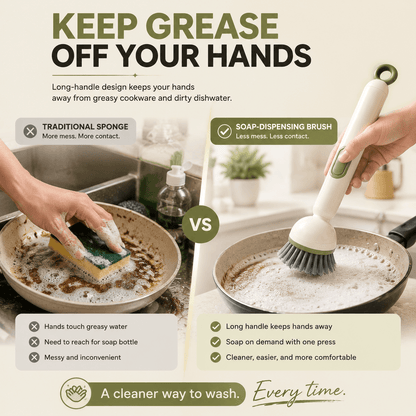 KORAKIO® 🫧2-in-1 Soap Dispensing Dish Brush