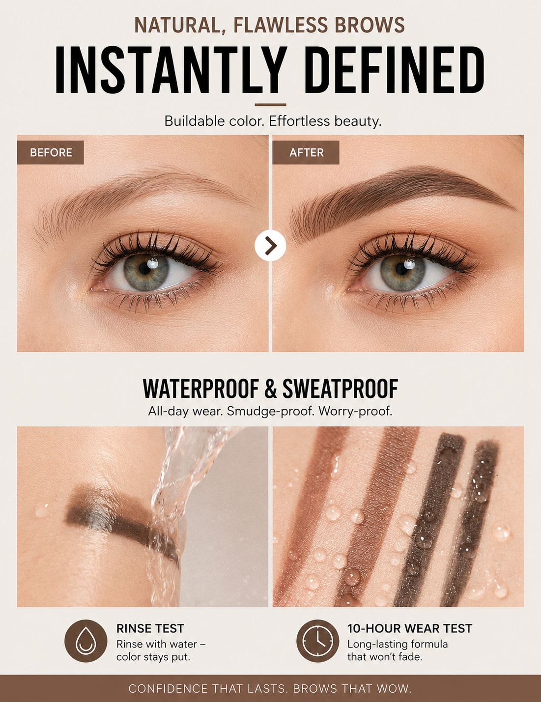 korakio® Double-Layer Instant Brow Stamp Kit