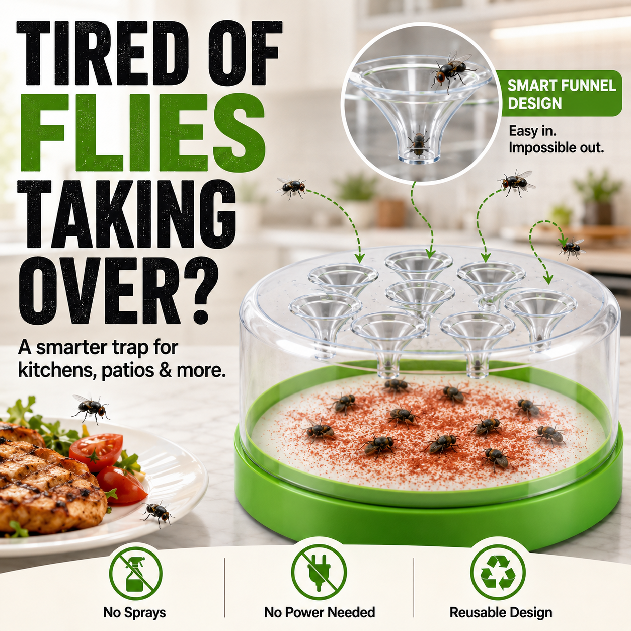korakio® 🪰♻️ Reusable Funnel Fly Trap