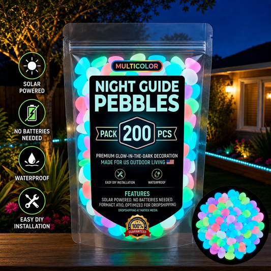korakio®✨ 200PCS Colorful Glow-in-the-Dark Garden Stones for Magical Night Paths