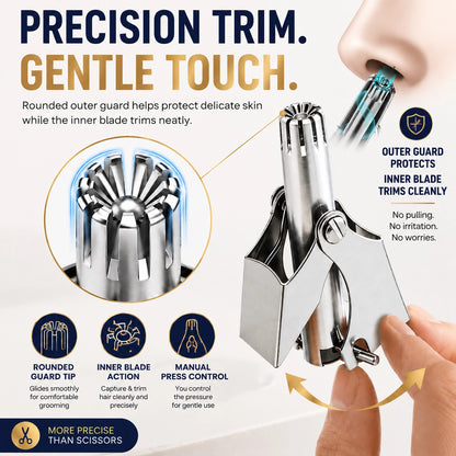 KORAKIO® 👍👃Precision Stainless Steel Nose Hair Trimmer
