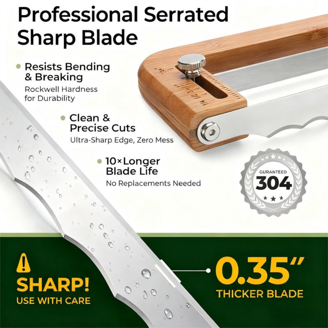 KORAKIO® Adjustable Bread Slicer – Perfectly Even Slices Every Time